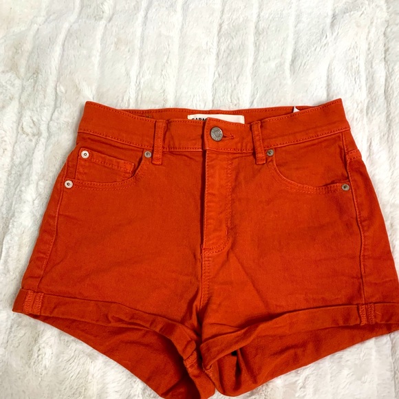 Orange Garage high waisted Jean shorts - Picture 1 of 4